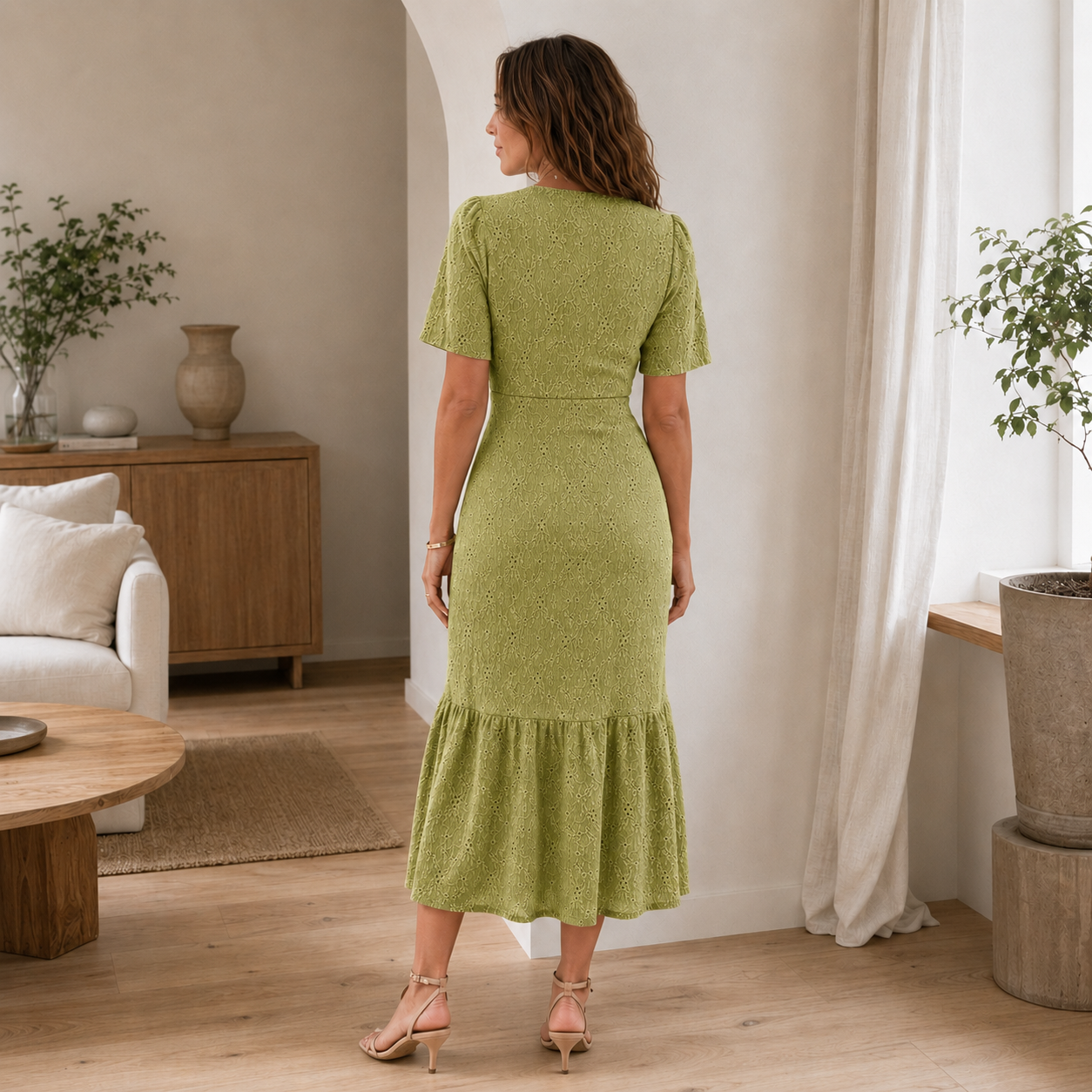 Midi-jurk Nika – Bloemenprint zomerjurk