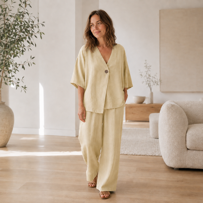 Loungewear-set Mara – Blouse & wijde broek
