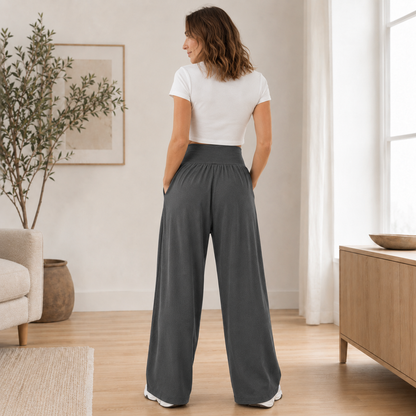 Wijde broek Saga – High-waist met vloeiende pijp