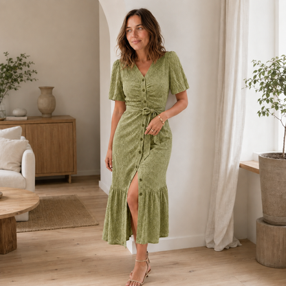 Midi-jurk Nika – Bloemenprint zomerjurk